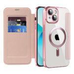 Étui portefeuille Techsuit SmartMag Book Case pour iPhone 13 - Pink
