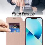 Étui portefeuille Techsuit SmartMag Book Case pour iPhone 13 - Pink – Image 5