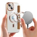 Étui portefeuille Techsuit SmartMag Book Case pour iPhone 13 - Brown – Image 6