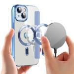 Étui portefeuille Techsuit SmartMag Book Case pour iPhone 13 - Light Blue – Image 6