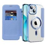 Étui portefeuille Techsuit SmartMag Book Case pour iPhone 13 - Light Blue