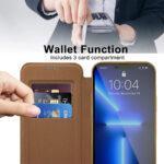 Étui portefeuille Techsuit SmartMag Book Case pour iPhone 13 Pro - Brown – Image 5