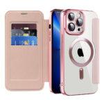 Étui portefeuille Techsuit SmartMag Book Case pour iPhone 13 Pro Max - Pink