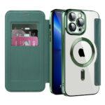 Étui portefeuille Techsuit SmartMag Book Case pour iPhone 13 Pro Max - Green
