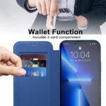 Étui portefeuille Techsuit SmartMag Book Case pour iPhone 13 Pro Max - Blue – Image 5