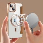 Étui portefeuille Techsuit SmartMag Book Case pour iPhone 14 - Brown – Image 6