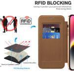 Étui portefeuille Techsuit SmartMag Book Case pour iPhone 14 - Brown – Image 4