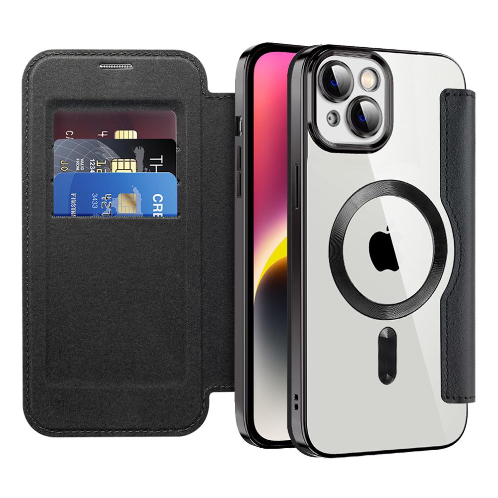 2315875 Étui portefeuille Techsuit SmartMag Book Case pour iPhone 14 Plus - Black – Image 1