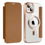 Étui portefeuille Techsuit SmartMag Book Case pour iPhone 14 Plus - Brown – Image 2