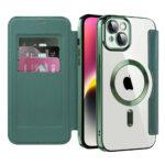 Étui portefeuille Techsuit SmartMag Book Case pour iPhone 14 Plus - Green
