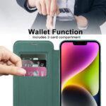 Étui portefeuille Techsuit SmartMag Book Case pour iPhone 14 Plus - Green – Image 5