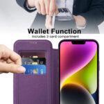 Étui portefeuille Techsuit SmartMag Book Case pour iPhone 14 Plus - Purple – Image 5