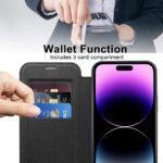 Étui portefeuille Techsuit SmartMag Book Case pour iPhone 14 Pro Max - Black – Image 5