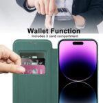 Étui portefeuille Techsuit SmartMag Book Case pour iPhone 14 Pro Max - Green – Image 5