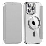 Étui portefeuille Techsuit SmartMag Book Case pour iPhone 14 Pro Max - Gray – Image 2