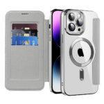 Étui portefeuille Techsuit SmartMag Book Case pour iPhone 14 Pro Max - Gray