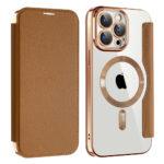 Étui portefeuille Techsuit SmartMag Book Case pour iPhone 15 Pro - Brown – Image 2