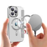 Étui portefeuille Techsuit SmartMag Book Case pour iPhone 15 Pro Max - Gray – Image 6