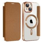 Étui portefeuille Techsuit SmartMag Book Case pour iPhone 15 - Brown – Image 2