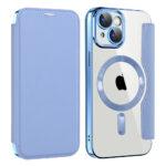Étui portefeuille Techsuit SmartMag Book Case pour iPhone 15 - Light Blue – Image 2