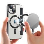 Étui portefeuille Techsuit SmartMag Book Case pour iPhone 15 Plus - Black – Image 6