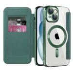 Étui portefeuille Techsuit SmartMag Book Case pour iPhone 15 Plus - Green