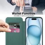 Étui portefeuille Techsuit SmartMag Book Case pour iPhone 15 Plus - Green – Image 5