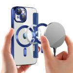 Étui portefeuille Techsuit SmartMag Book Case pour iPhone 15 Plus - Blue – Image 6