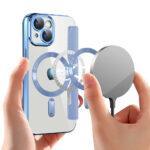 Étui portefeuille Techsuit SmartMag Book Case pour iPhone 15 Plus - Light Blue – Image 6