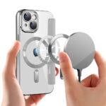 Étui portefeuille Techsuit SmartMag Book Case pour iPhone 15 Plus - Gray – Image 6