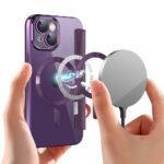 Étui portefeuille Techsuit SmartMag Book Case pour iPhone 15 Plus - Purple – Image 6