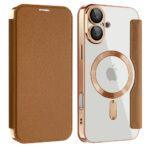 Étui portefeuille Techsuit SmartMag Book Case pour iPhone 16 - Brown – Image 2