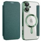 Étui portefeuille Techsuit SmartMag Book Case pour iPhone 16 - Green – Image 2