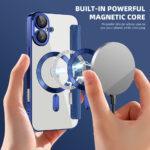 Étui portefeuille Techsuit SmartMag Book Case pour iPhone 16 Plus - Blue – Image 6