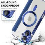 Étui portefeuille Techsuit SmartMag Book Case pour iPhone 16 Plus - Blue – Image 4