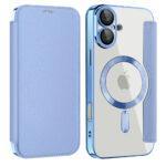 Étui portefeuille Techsuit SmartMag Book Case pour iPhone 16 Plus - Light Blue – Image 2