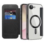 Étui portefeuille Techsuit SmartMag Book Case pour iPhone 16e - Black