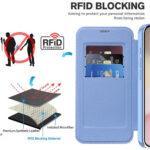 Étui portefeuille Techsuit SmartMag Book Case pour iPhone 16e - Light Blue – Image 4