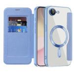 Étui portefeuille Techsuit SmartMag Book Case pour iPhone 16e - Light Blue