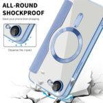 Étui portefeuille Techsuit SmartMag Book Case pour iPhone 16e - Light Blue – Image 3