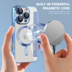 Étui portefeuille Techsuit SmartMag Book Case pour iPhone 16 Pro - Light Blue – Image 6