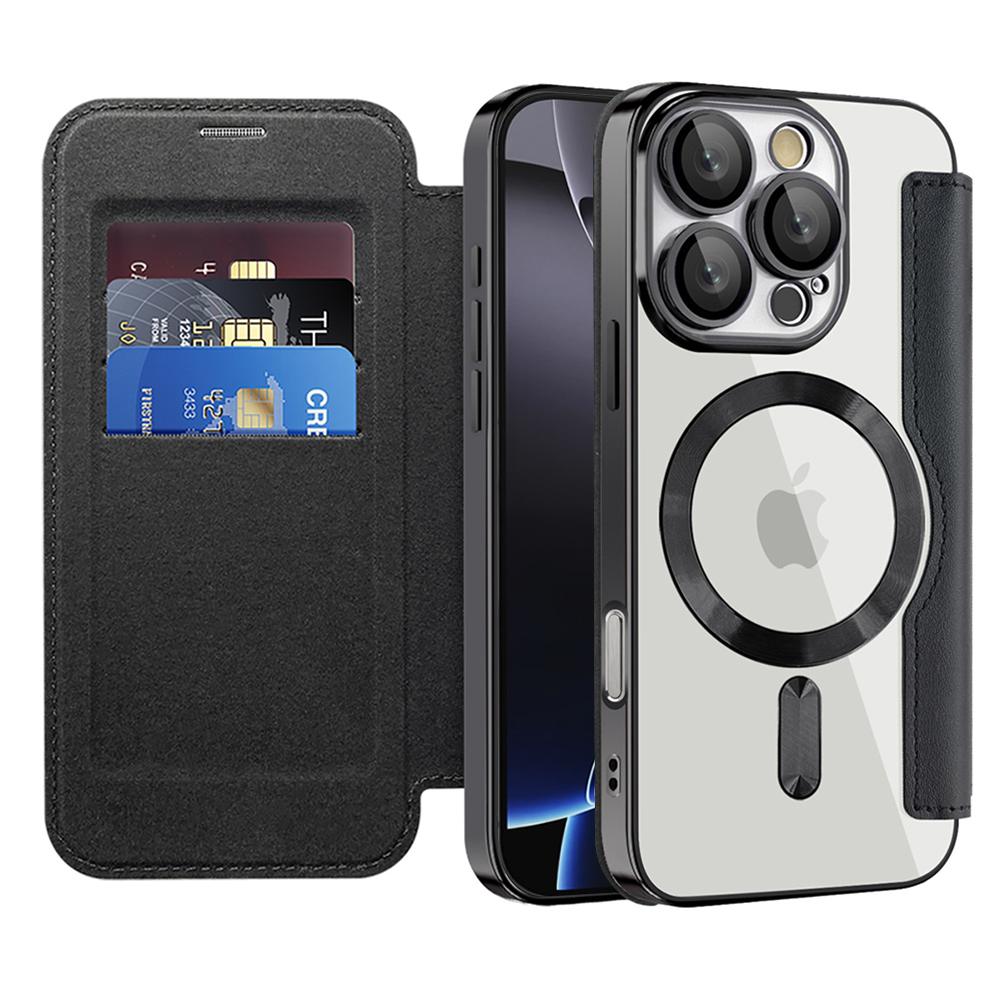 2319859 Étui portefeuille Techsuit SmartMag Book Case pour iPhone 16 Pro Max - Black – Image 1