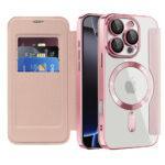 Étui portefeuille Techsuit SmartMag Book Case pour iPhone 16 Pro Max - Pink