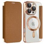 Étui portefeuille Techsuit SmartMag Book Case pour iPhone 16 Pro Max - Brown – Image 2