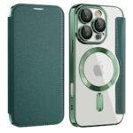 Étui portefeuille Techsuit SmartMag Book Case pour iPhone 16 Pro Max - Green – Image 2