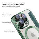 Étui portefeuille Techsuit SmartMag Book Case pour iPhone 16 Pro Max - Green – Image 3