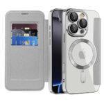Étui portefeuille Techsuit SmartMag Book Case pour iPhone 16 Pro Max - Gray