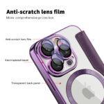 Étui portefeuille Techsuit SmartMag Book Case pour iPhone 16 Pro Max - Purple – Image 3