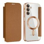Étui portefeuille Techsuit SmartMag Book Case pour Samsung Galaxy A15 4G / A15 5G - Brown – Image 2