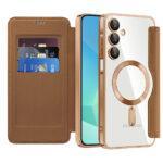 Étui portefeuille Techsuit SmartMag Book Case pour Samsung Galaxy A16 4G / A16 5G - Brown